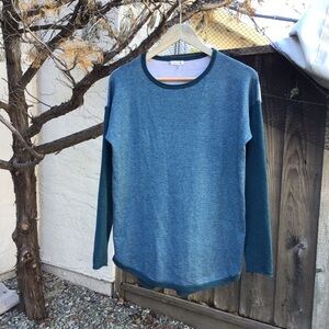 Smartwool Colorblock Merino Wool Blend Long Sleeve Sweater Size M